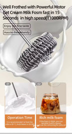 Electric Handheld Frother for Coffee, Cold Foam & Matcha (Type-C)