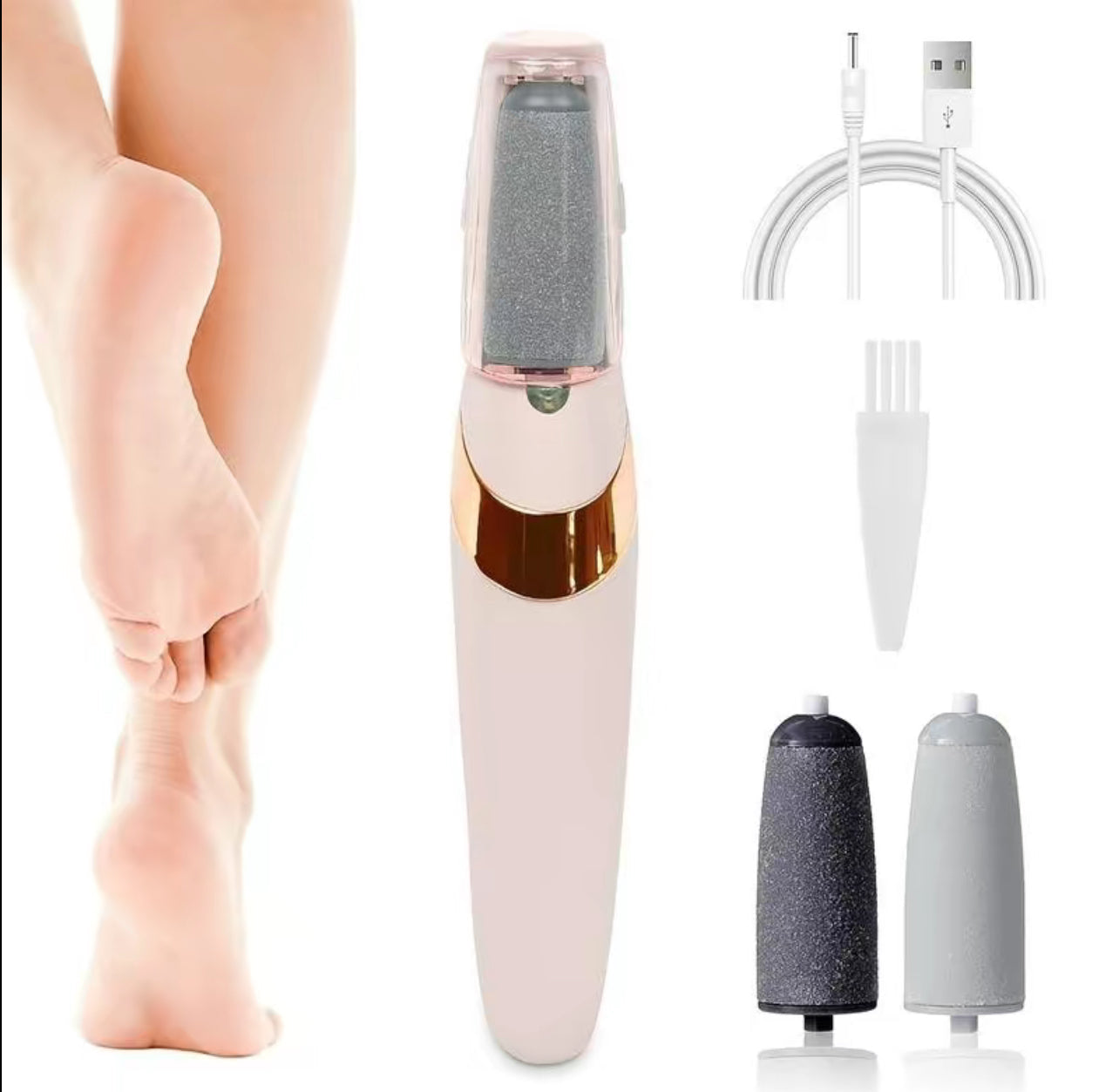 Electric Foot Callus Remover with 2 Grinding Heads