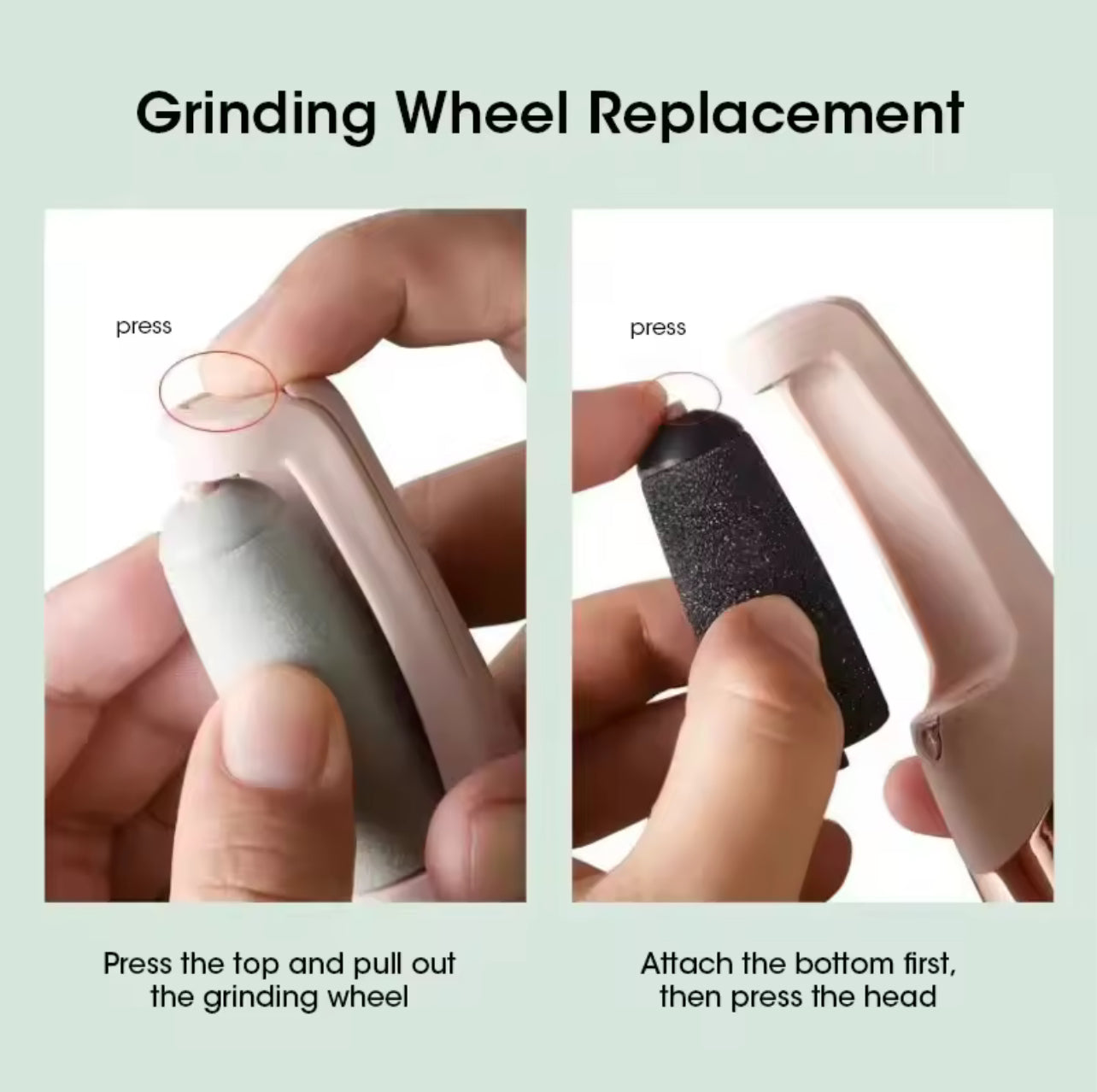 Electric Foot Callus Remover with 2 Grinding Heads